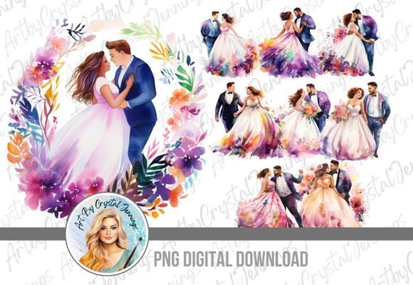 Beautiful Plus Size Wedding Couple PNG: A Designer's Asset