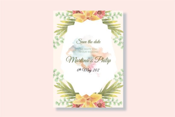 Customizable Wedding Cards: Floral Watercolor for Your Brand