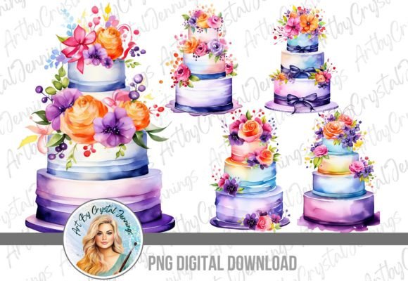Elevate Your Creations with a Colorful Wedding Cake PNG