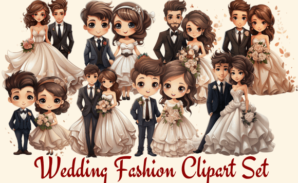 Elevate Your Wedding Designs with This Clipart Set