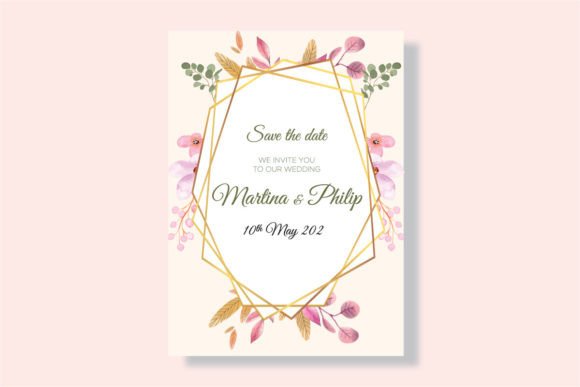 Realistic House Plant Wedding Cards: Elegant Floral Designs for Modern Creators