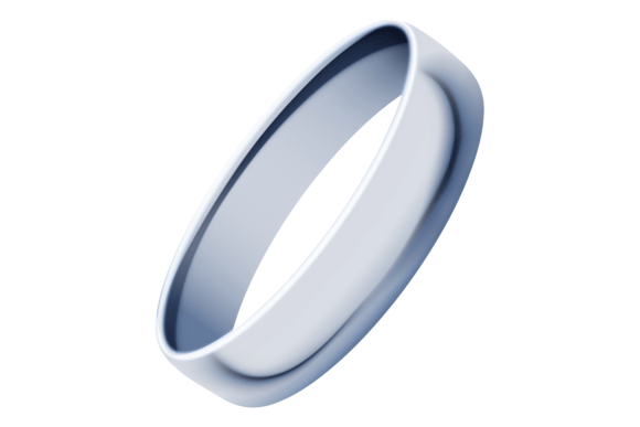 Realistic Silver Ring: The Perfect Display Font for Wedding Designs