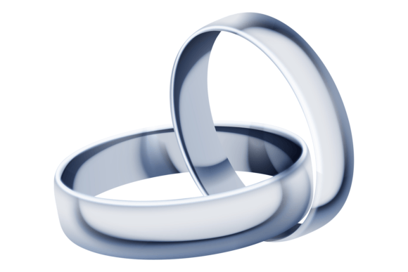 Silver Wedding Rings Pair Realistic Meta: A Designer's Guide
