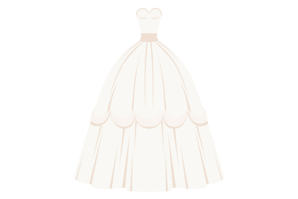 Strapless Wedding Dress Design: Cartoon Font Elegance