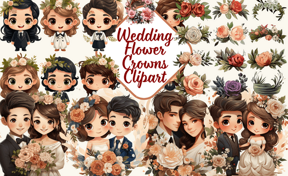 Unleash Your Creativity with Wedding Flower Crowns Clipart