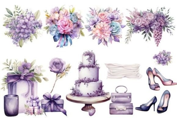 Watercolor Purple Wedding Elements: A Designer's Guide