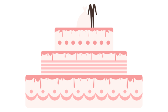 Wedding Cake with Bride and Groom Figurine: A Font for Celebration and Elegance