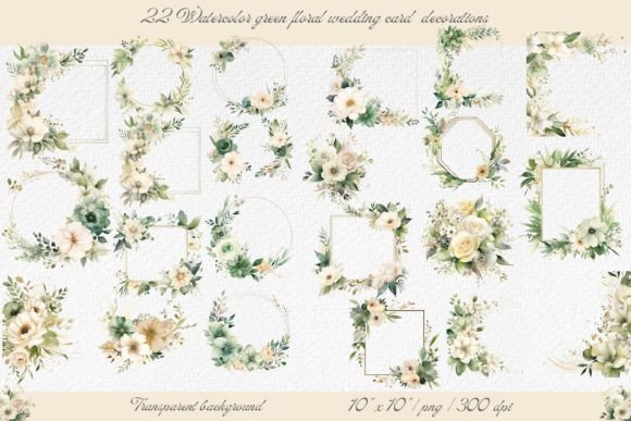 Wedding Card Green Floral Decorations: An Invitation to Elegance