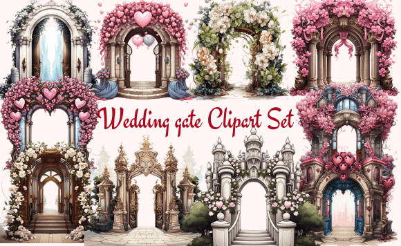 Wedding Gate Clipart Set: A Designer's Guide to Elegant Assets