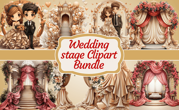 Wedding Stage Clipart Bundle: Your Design Toolkit
